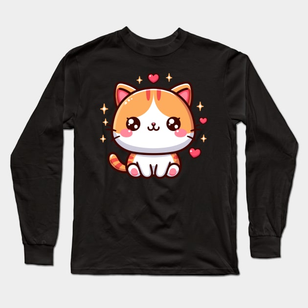 Cuddly Cat Love Long Sleeve T-Shirt by CreativeArtss